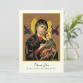 お悔やみカトリックエレガント葬式 サンキューカード (スタンド正面)