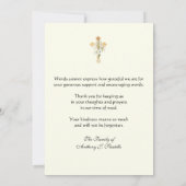 お悔やみカトリックエレガント葬式 サンキューカード (裏面)