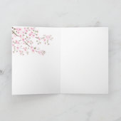 お悔やみカードまたは感謝カード - 桜の花 カード (内部)