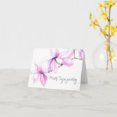 お悔やみカード (水彩のマグノリアの花) カード (黄色い花)