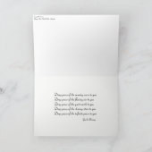 お悔やみカード – 深い・ピース・ゲ賛美ールの カード (内部)