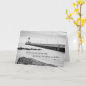 お悔やみカード-灯台写真聖書詩 カード (黄色い花)