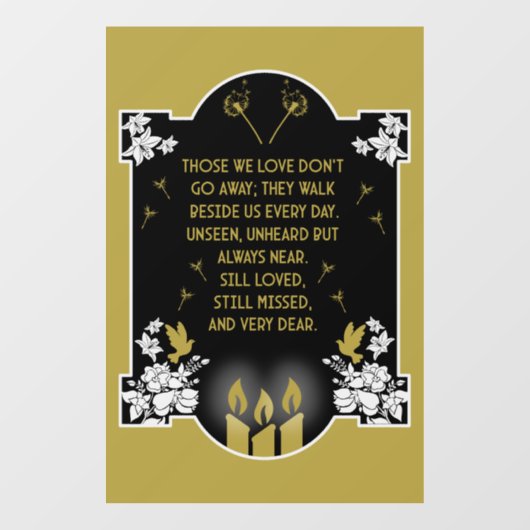 お悔やみサポートメッセージ ウィンドウサイン (シート)