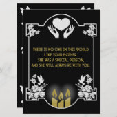 お悔やみメッセージの母親 (正面/裏面)