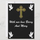 お悔やみメッセージの母親 (裏面)