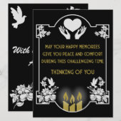 お悔やみメッセージ (正面/裏面)