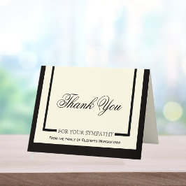 お悔やみ感謝カード - クラシッククリーム サンキューカード