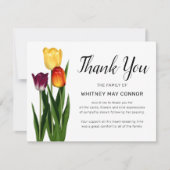 お悔やみ感謝状 | チューリップ 花 記念 サンキューカード (正面)