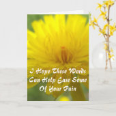 ...お悔やみ救済のお悔やみ申し上げます カード (黄色い花)