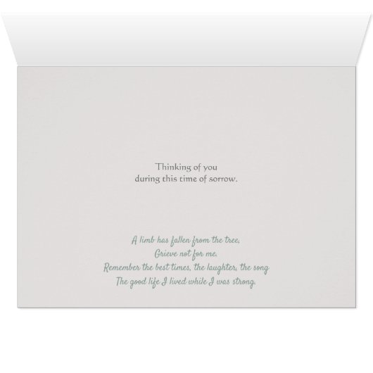 お悔やみ気にカード (内部横(下))