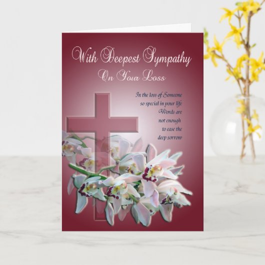 お悔やみ申し上げます カード (黄色い花)