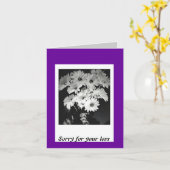 お悔やみ申し上げます カード (黄色い花)