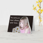 お悔やみ申し上げます カード (黄色い花)