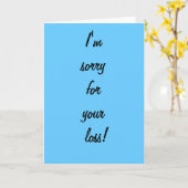 お悔やみ申し上げます カード (黄色い花)