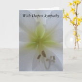 お悔やみ申し上げます カード (黄色い花)