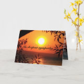 お悔やみ申し上げます カード (黄色い花)