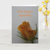 お悔やみ申し上げます カード (黄色い花)