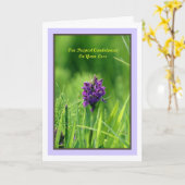 お悔やみ申し上げます カード (黄色い花)