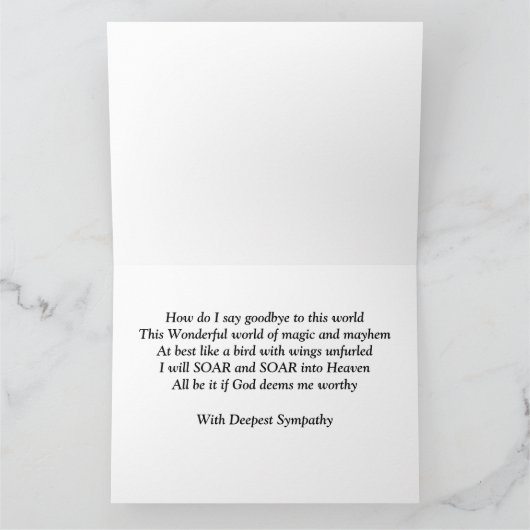 お悔やみ申し上げます カード (内部)