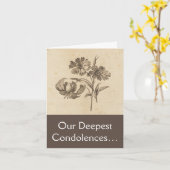 「お悔やみ申し上げ…」葬儀お見舞いカード カード (黄色い花)