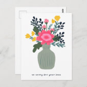 お悔やみ花瓶カスタム紛失 ポストカード (正面/裏面)