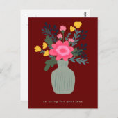 お悔やみ花瓶カスタム紛失 ポストカード (正面/裏面)