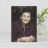 お悔やみ お礼 記念 葬儀 オーダーメイド フォト サンキューカード (スタンド正面)