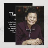 お悔やみ お礼 記念 葬儀 オーダーメイド フォト サンキューカード (正面/裏面)