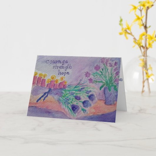 お悔やみ カード (黄色い花)