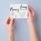 お悔やみ シンプル 思い出 哀悼 フライヤー (手)