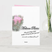 お悔やみ ピンクのノックアウト ローズ - 様々なシーンにカスタマイズ可能 カード (裏面)