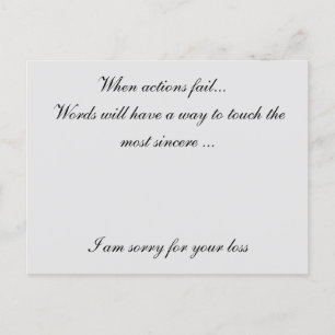 お悔やみ ポストカード