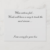 お悔やみ ポストカード (正面)