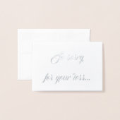 お悔やみ 箔カード (封筒付き正面)