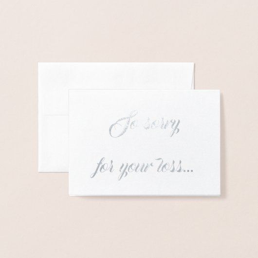 お悔やみ 箔カード (封筒付き正面)