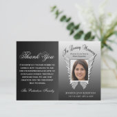 お悔やみ 葬儀 写真 感謝カード (スタンド正面)