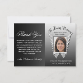 お悔やみ 葬儀 写真 感謝カード