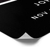 お悔やみ 黒の写真 記念 歓迎 ポスター (角)