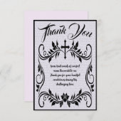 お悔シンプルやみメッセージの葬儀 サンキューカード (正面/裏面)