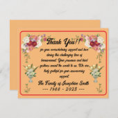 お悔シンプルやみメッセージの葬儀 ノートカード (正面/裏面)