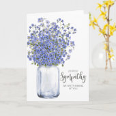 お悔考えるやみの遺族の死を愛する方 カード (黄色い花)