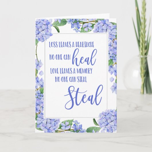 お悔考えるやみの遺族の死を愛する方 カード (正面)