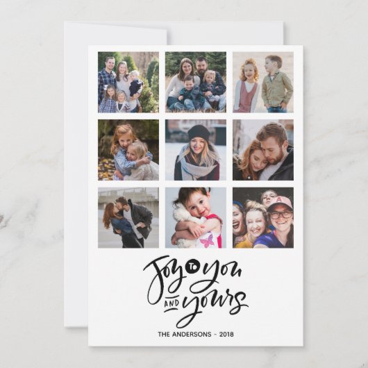 お悦び | 9写真クリスマスホリデーズインスタグラム 招待状 (正面)