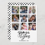 お悦び | 9写真クリスマスホリデーズインスタグラム 招待状 (正面/裏面)