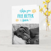 お感じ幸せに |青が元気になる カード (黄色い花)