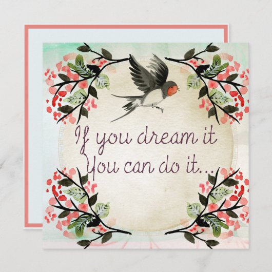 お感動的もし前が夢に見る水彩 シーズンカード (正面/裏面)