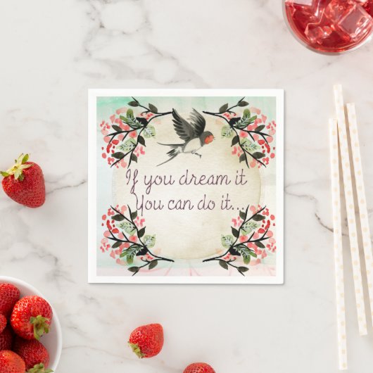 お感動的もし前が夢に見る水彩 スタンダードカクテルナプキン (インサイチュ)