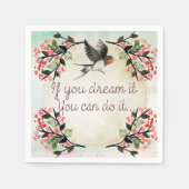 お感動的もし前が夢に見る水彩 スタンダードカクテルナプキン (正面)