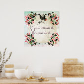 お感動的もし前が夢に見る水彩 ポスター (キッチン)