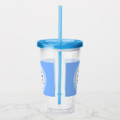 お感動的前は世界青の光だ アクリルタンブラー (右)